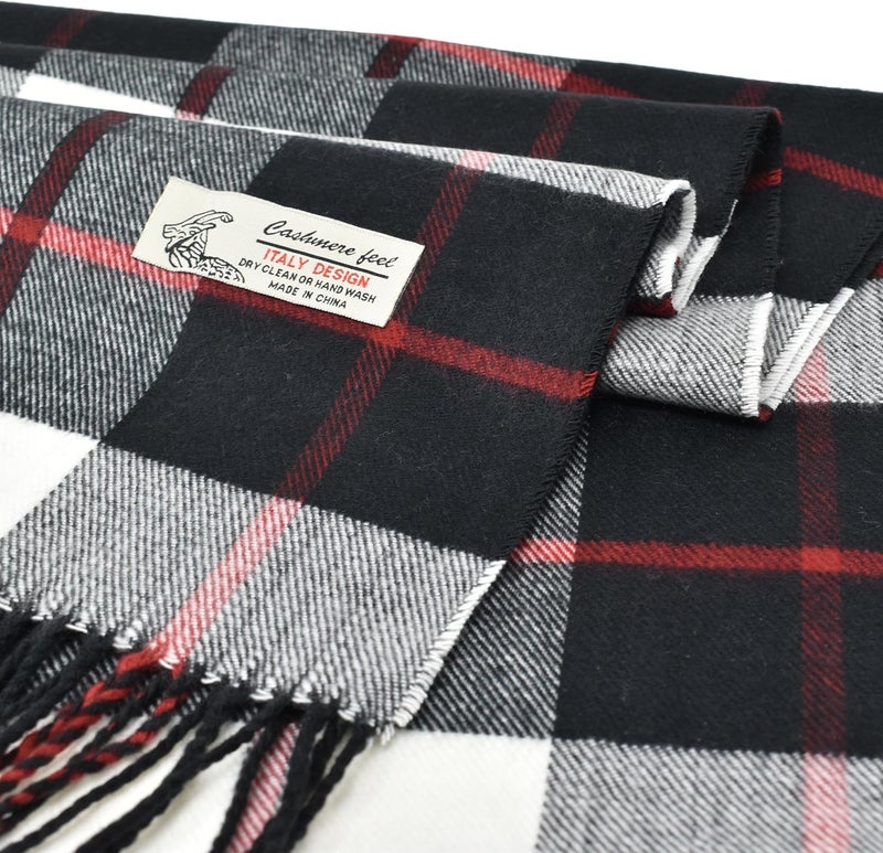 Glory Max Classic Plaid Striped Luxurious Checked Pattern Winter Scarf For Men Women Soft Cashmere Feel 72"x12" - Image 2